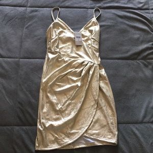 Metallic gold dress